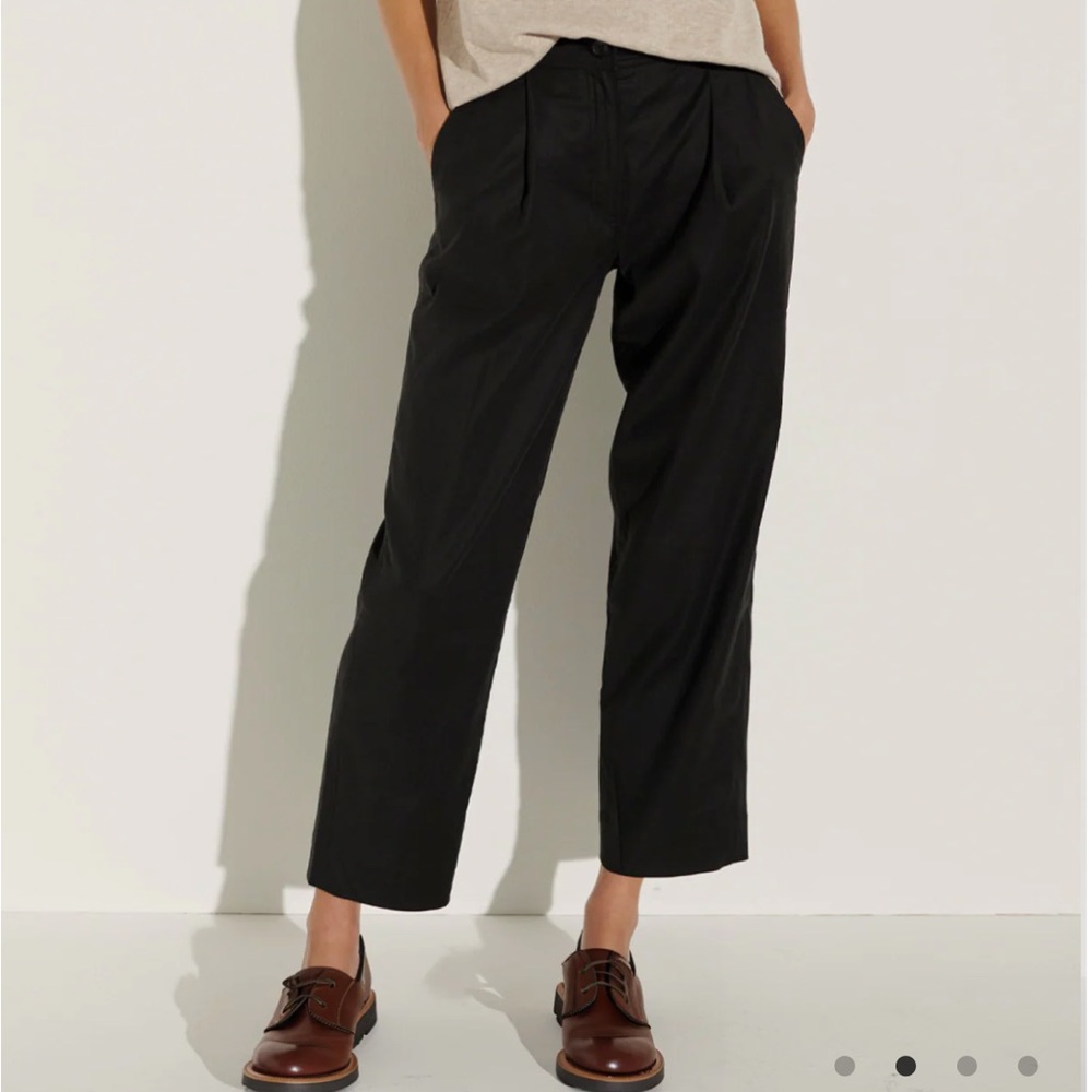 The Reset Black High-Rise Ankle Trousers | Minimalist Workwear | M